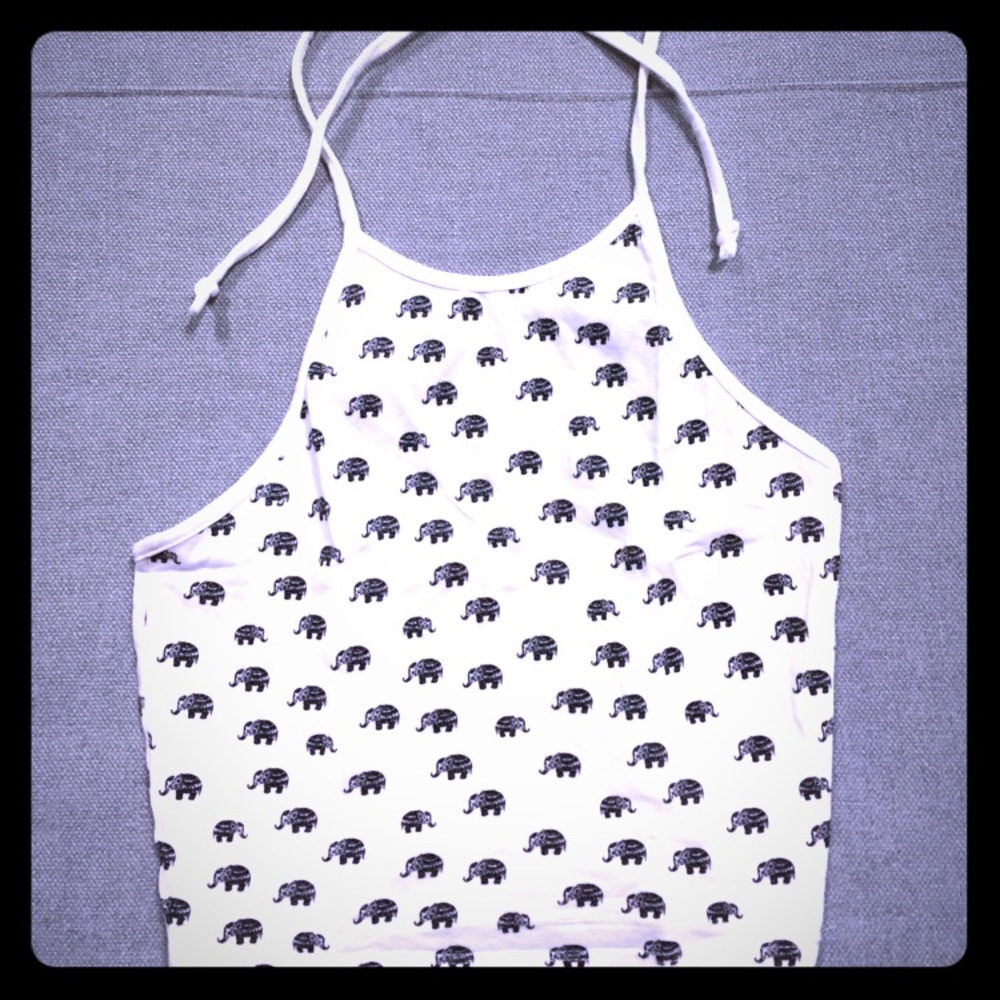 🐘 White Elephant 🐘 Halter Crop Top 🐘